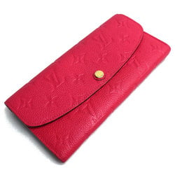 LOUIS VUITTON Louis Vuitton Portefeuille Emily Long Wallet Monogram Empreinte Pink M62371 Women's