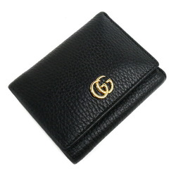 GUCCI Petit Marmont Tri-fold Wallet Black 474746 Women's