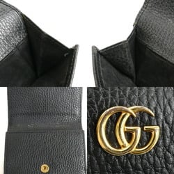 GUCCI Petit Marmont Tri-fold Wallet Black 474746 Women's