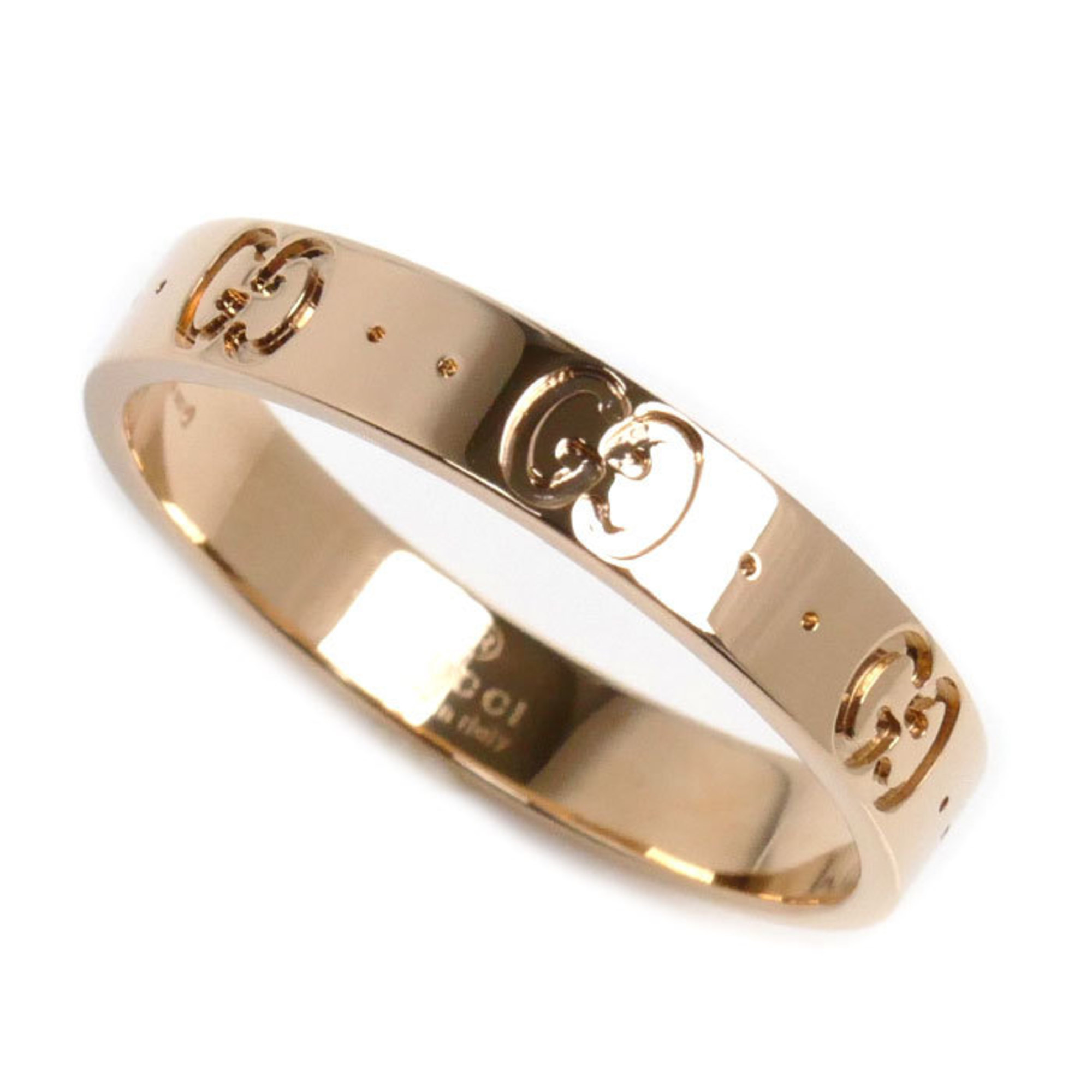 GUCCI Gucci K18PG Pink Gold Icon Ring 152045 J8500 5702 Size 20.5 4.2g Men's