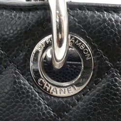 CHANEL GST Matelasse Chain Tote Caviar Skin Bag Black A50995 Women's