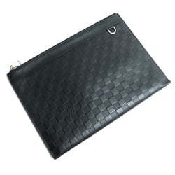 LOUIS VUITTON Louis Vuitton Pochette Discovery Clutch Bag Damier Infini Black N60112 Men's