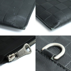 LOUIS VUITTON Louis Vuitton Pochette Discovery Clutch Bag Damier Infini Black N60112 Men's