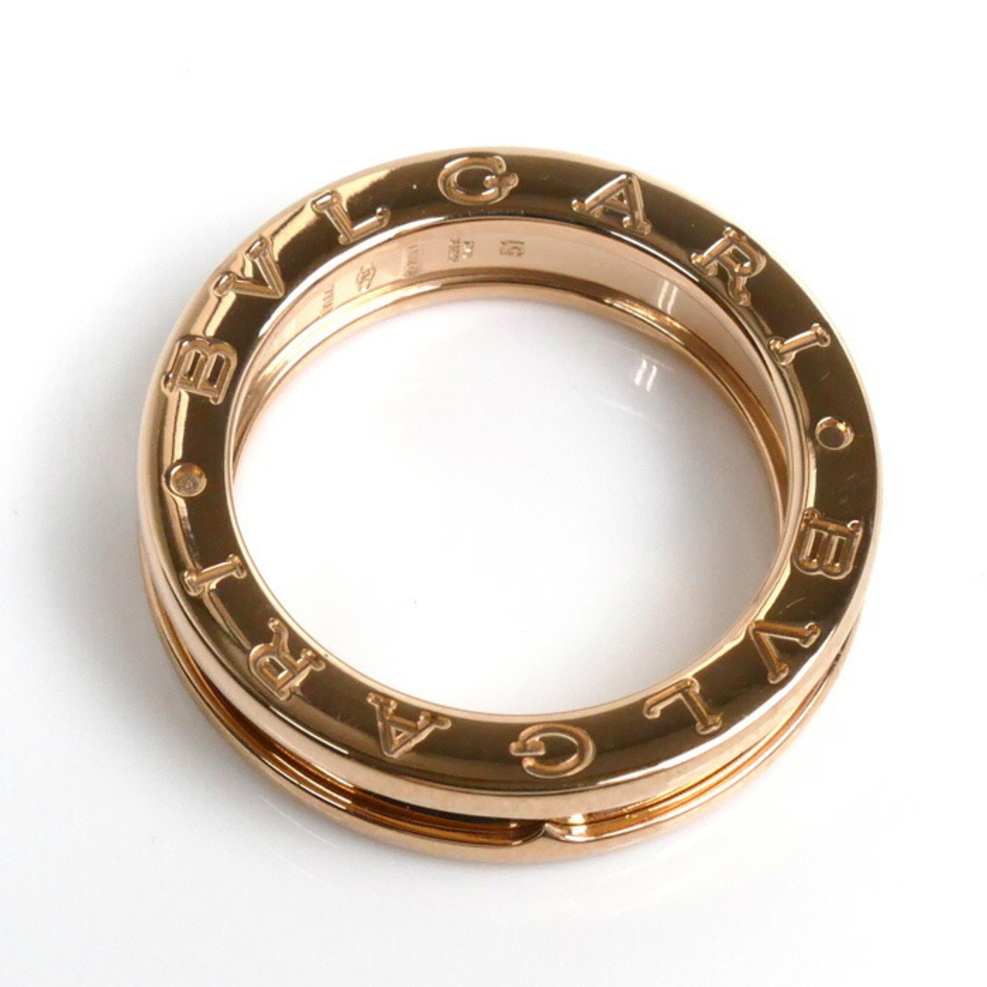 BVLGARI Bulgari K18PG Pink Gold B-ZERO1 B-Zero One 1 Band XS Ring 335992 Size 11 51 6.6g Women's