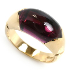 BVLGARI Bulgari K18YG Yellow Gold Chertaura Ring Pink Tourmaline Size 10 7.7g Women's