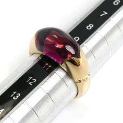 BVLGARI Bulgari K18YG Yellow Gold Chertaura Ring Pink Tourmaline Size 10 7.7g Women's