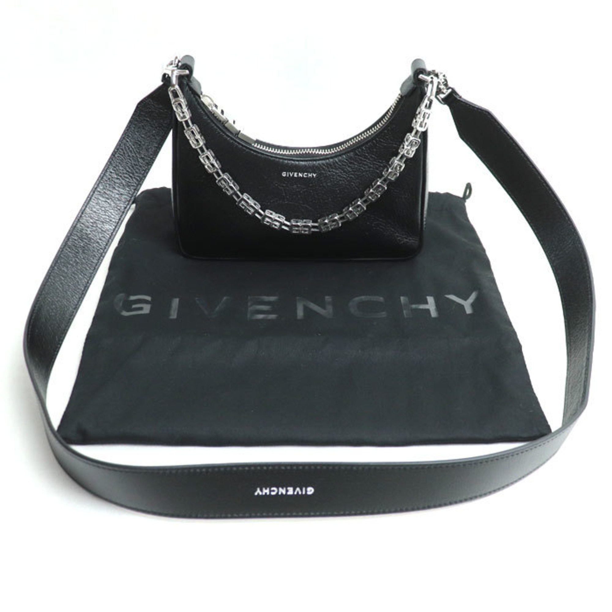 GIVENCHY Moon Cutout 2-Way Shoulder Bag Black BB50QKB1LD Women's