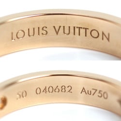 LOUIS VUITTON Louis Vuitton K18PG Pink Gold Petite Bourg Empreinte 1P Diamond Ring Size 10 3.5g Women's