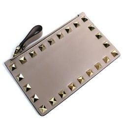 Valentino Garavani Studded Coin Case Purple Beige ZW2P0548BOL Women's