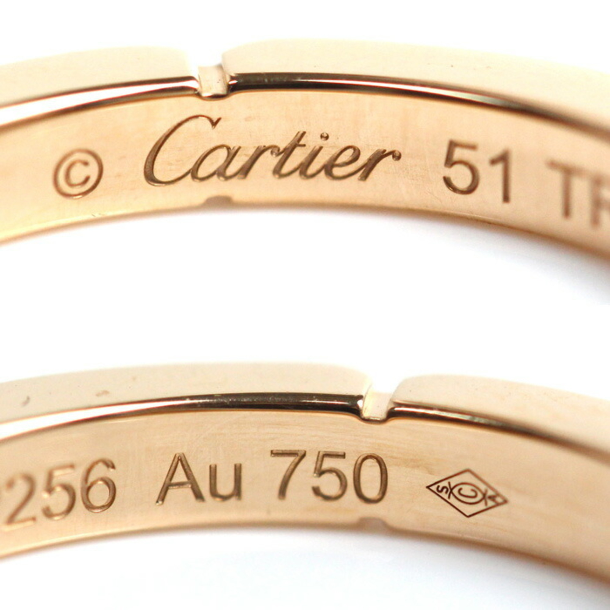 CARTIER Cartier K18PG Pink Gold Maillon Panthere 4PD Ring B4080551 Diamond Size 10.5 51 3.8g Women's