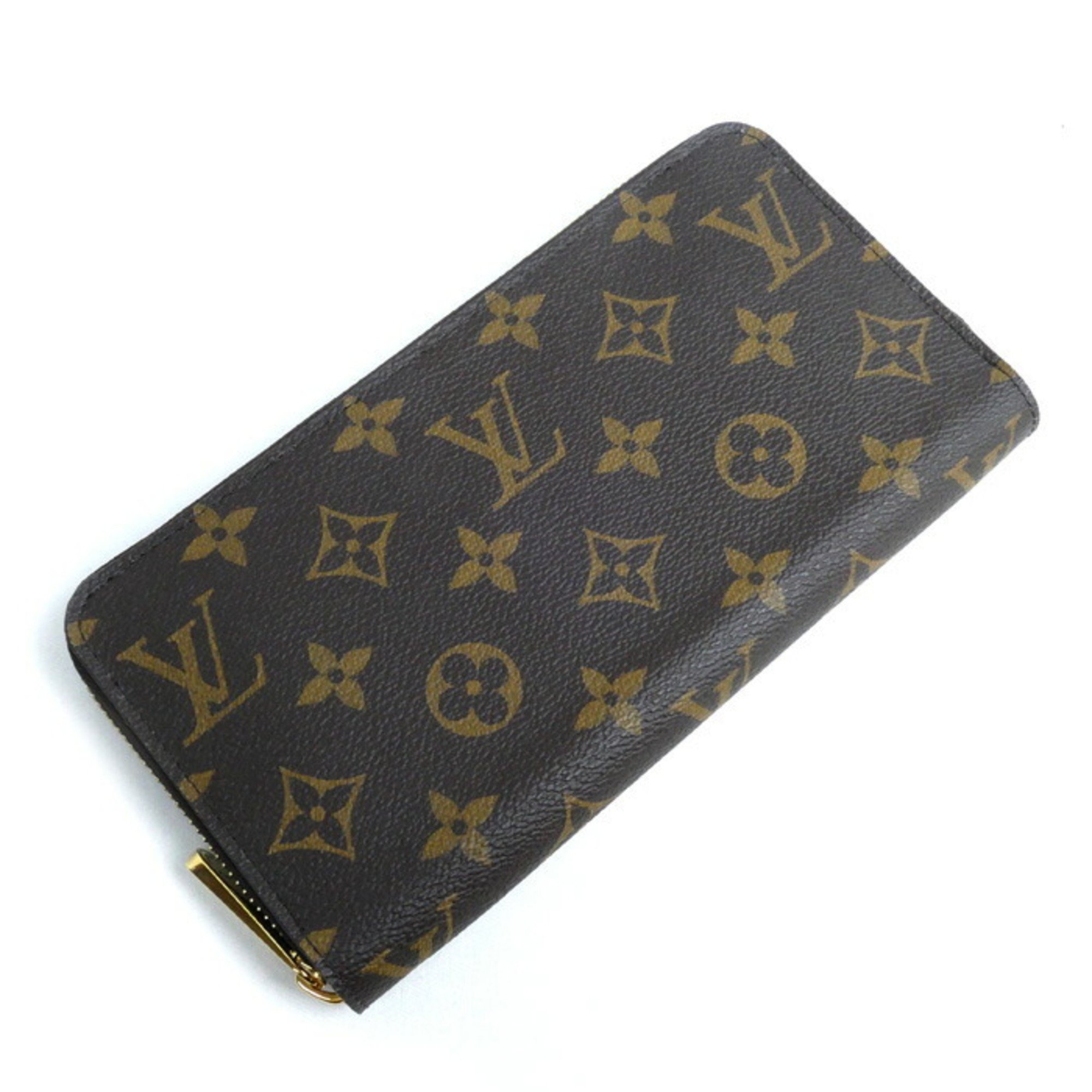 LOUIS VUITTON Louis Vuitton Zippy Wallet Long Round Monogram Rose Ballerine M41894 Women's