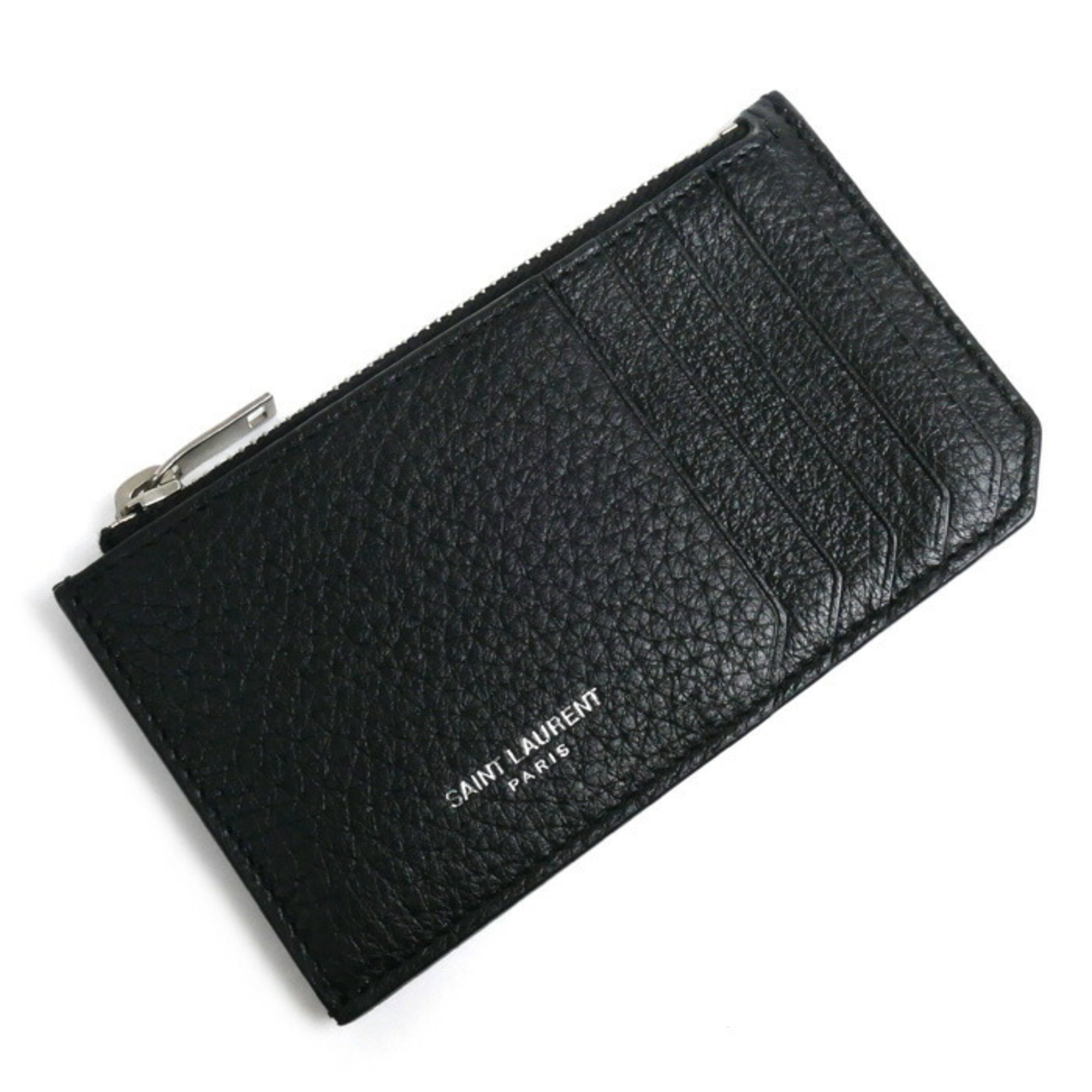 Yves Saint Laurent SAINT LAURENT PARIS Saint Laurent Paris Fragment Zip Coin/Card Case Coin Black 609362 AADAS 1000 Women's