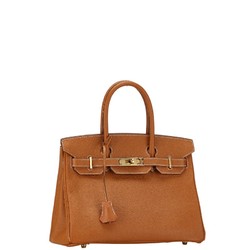 Hermes Birkin 30 Handbag Gold Brown Epsom Leather Women's HERMES