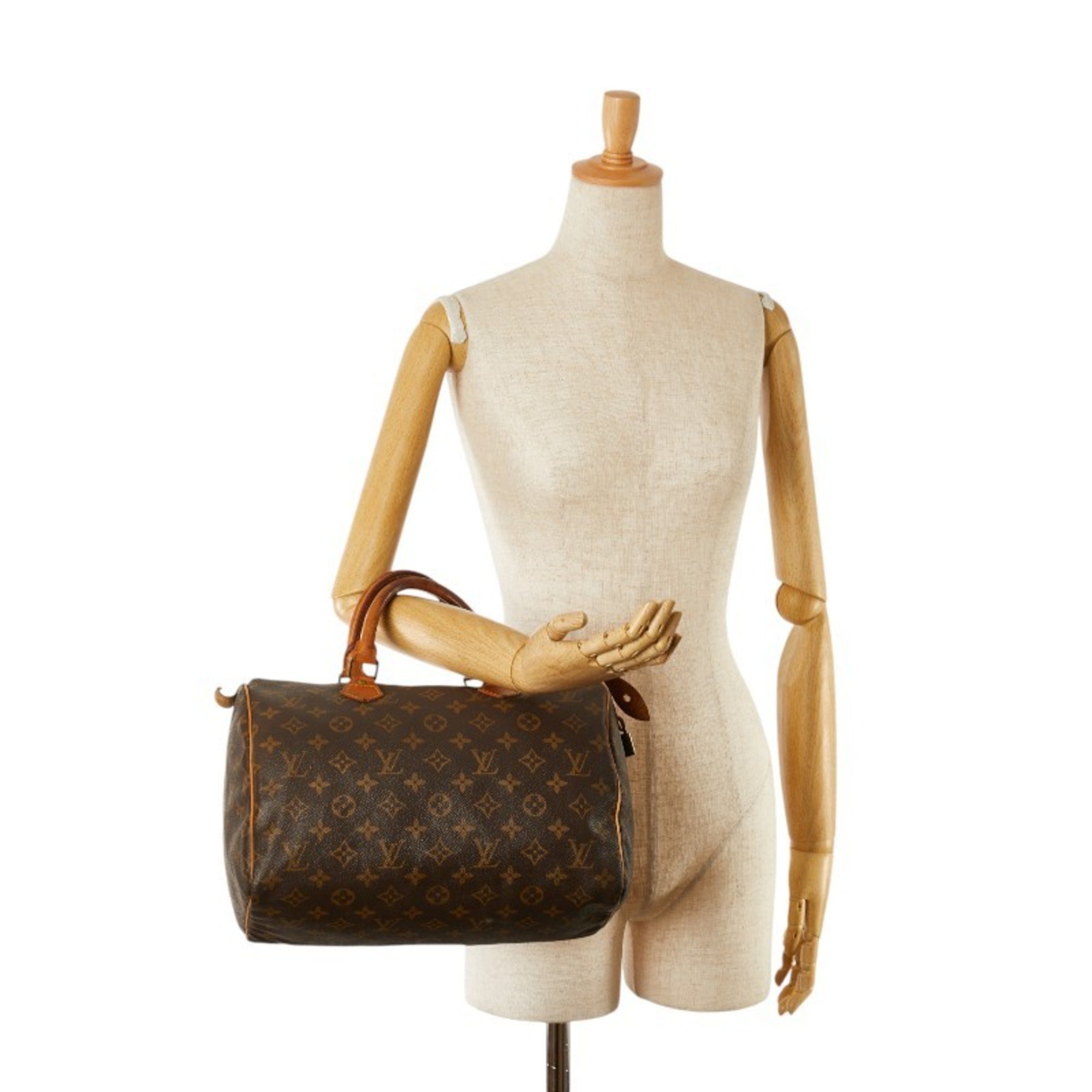 Louis Vuitton Monogram Speedy 30 Handbag Shoulder Bag 2WAY M41526 Brown PVC Leather Women's LOUIS VUITTON