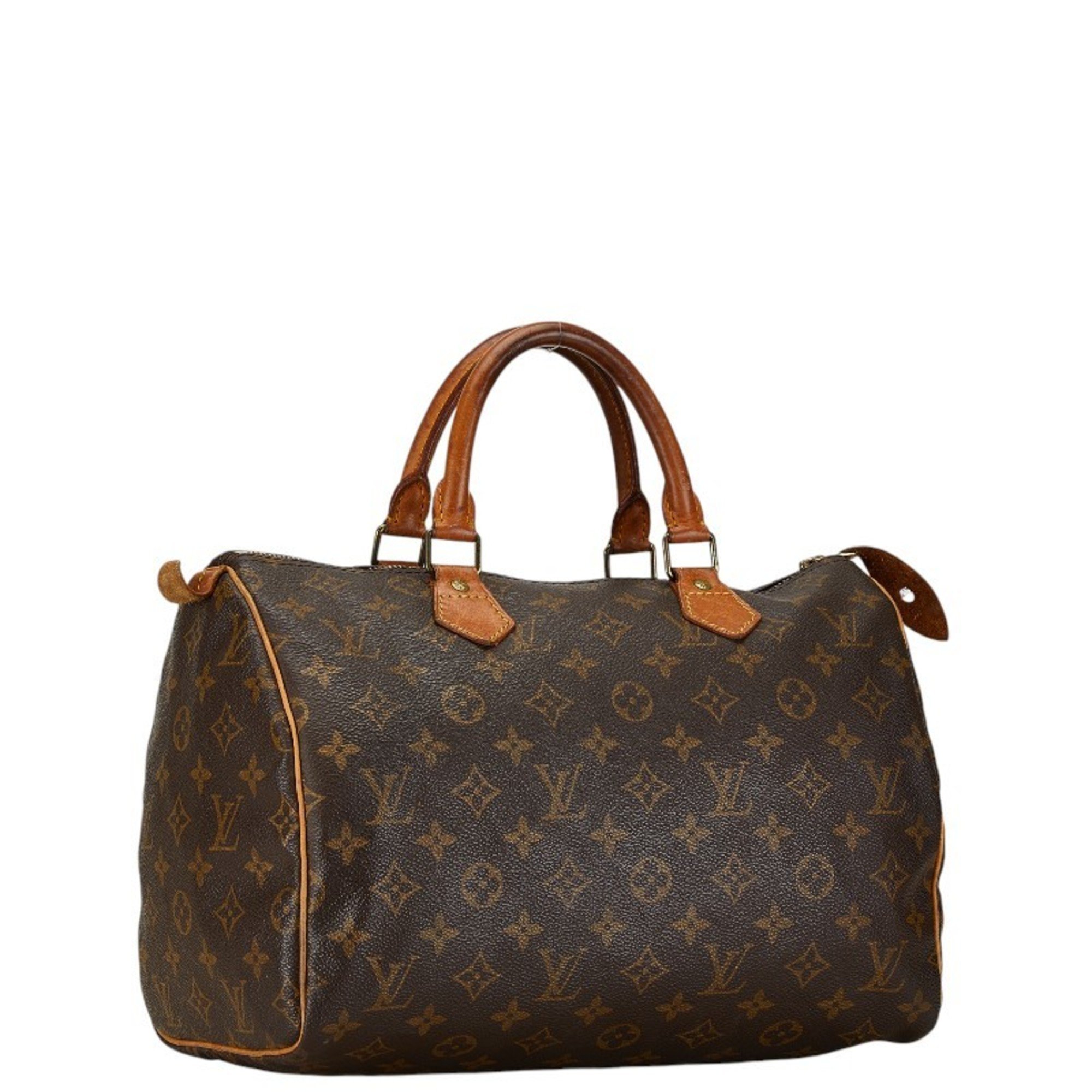 Louis Vuitton Monogram Speedy 30 Handbag Shoulder Bag 2WAY M41526 Brown PVC Leather Women's LOUIS VUITTON