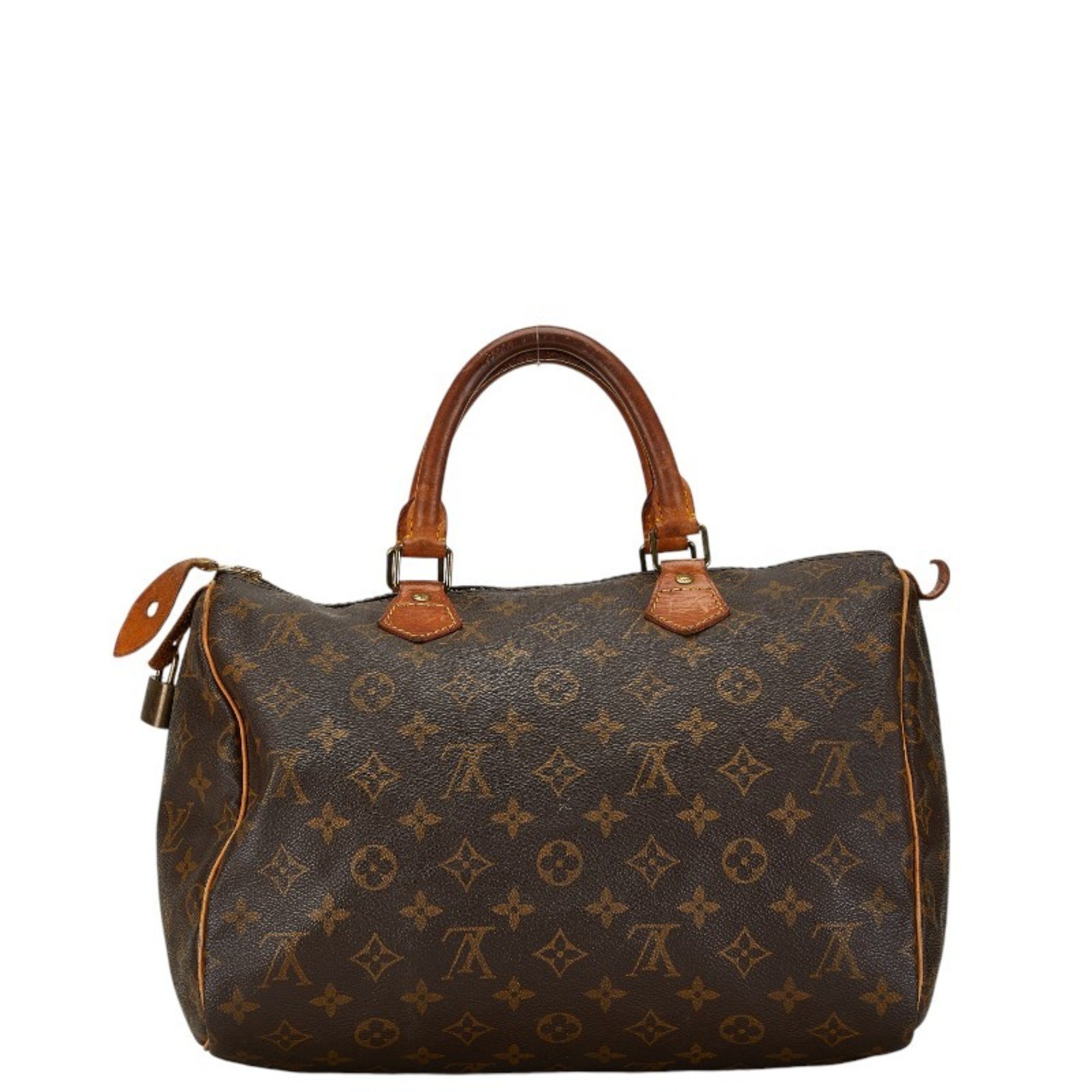 Louis Vuitton Monogram Speedy 30 Handbag Shoulder Bag 2WAY M41526 Brown PVC Leather Women's LOUIS VUITTON