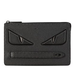 Fendi Bugs Monster Eye Clutch Bag Second Black Leather Men's FENDI