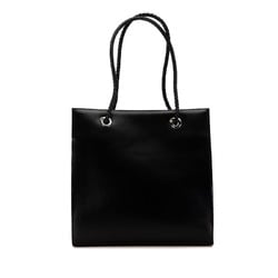 Cartier Panthere Tote Bag Shoulder Black Leather Women's CARTIER