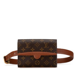 Louis Vuitton Monogram Arche Waist Bag Belt 85/36 M51975 Brown PVC Leather Women's LOUIS VUITTON