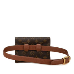 Louis Vuitton Monogram Arche Waist Bag Belt 85/36 M51975 Brown PVC Leather Women's LOUIS VUITTON