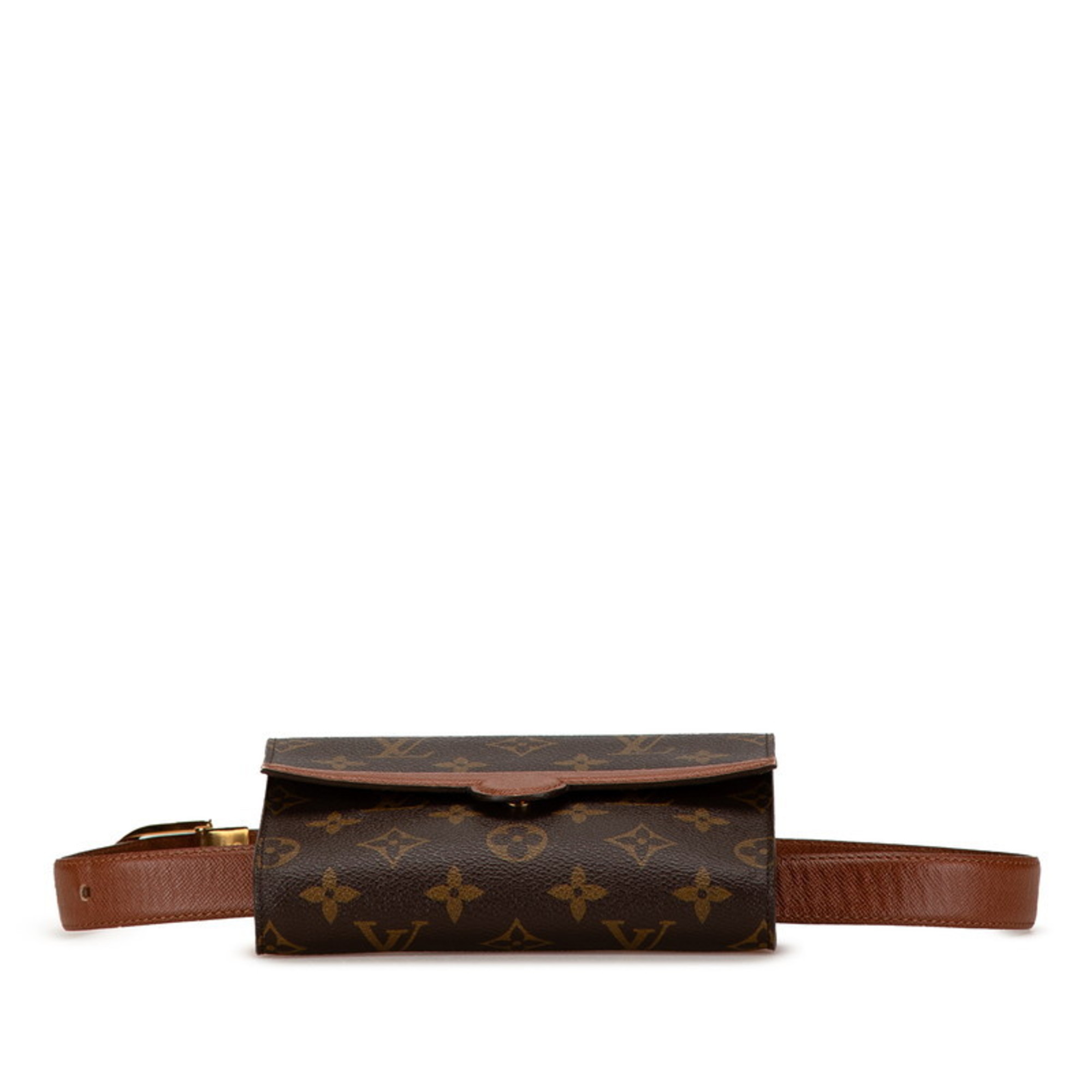 Louis Vuitton Monogram Arche Waist Bag Belt 85/36 M51975 Brown PVC Leather Women's LOUIS VUITTON