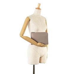 Louis Vuitton Pochette Jour PM Clutch Bag R99760 Taupe Grey Taurillon Leather Women's LOUIS VUITTON