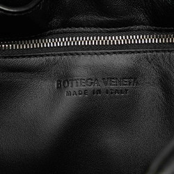 Bottega Veneta Maxi Intrecciato Padded Cassette Chain Shoulder Bag Black Leather Women's BOTTEGAVENETA