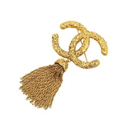 Chanel Coco Mark Lava Tassel Brooch Gold Plated Women's CHANEL