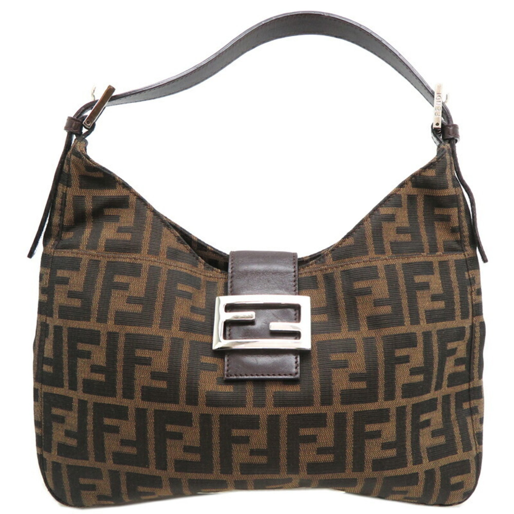 Fendi Mamma Bucket Women's Shoulder Bag Canvas Brown