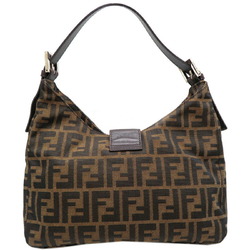 Fendi Mamma Bucket Women's Shoulder Bag Canvas Brown