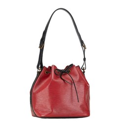 Louis Vuitton Epi Petit Noe Shoulder Bag M44172 Castilian Red Noir Leather Women's LOUIS VUITTON