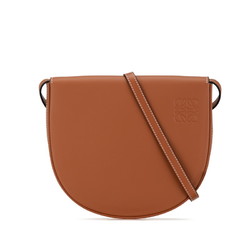 LOEWE Anagram Shoulder Bag Brown Leather Women's