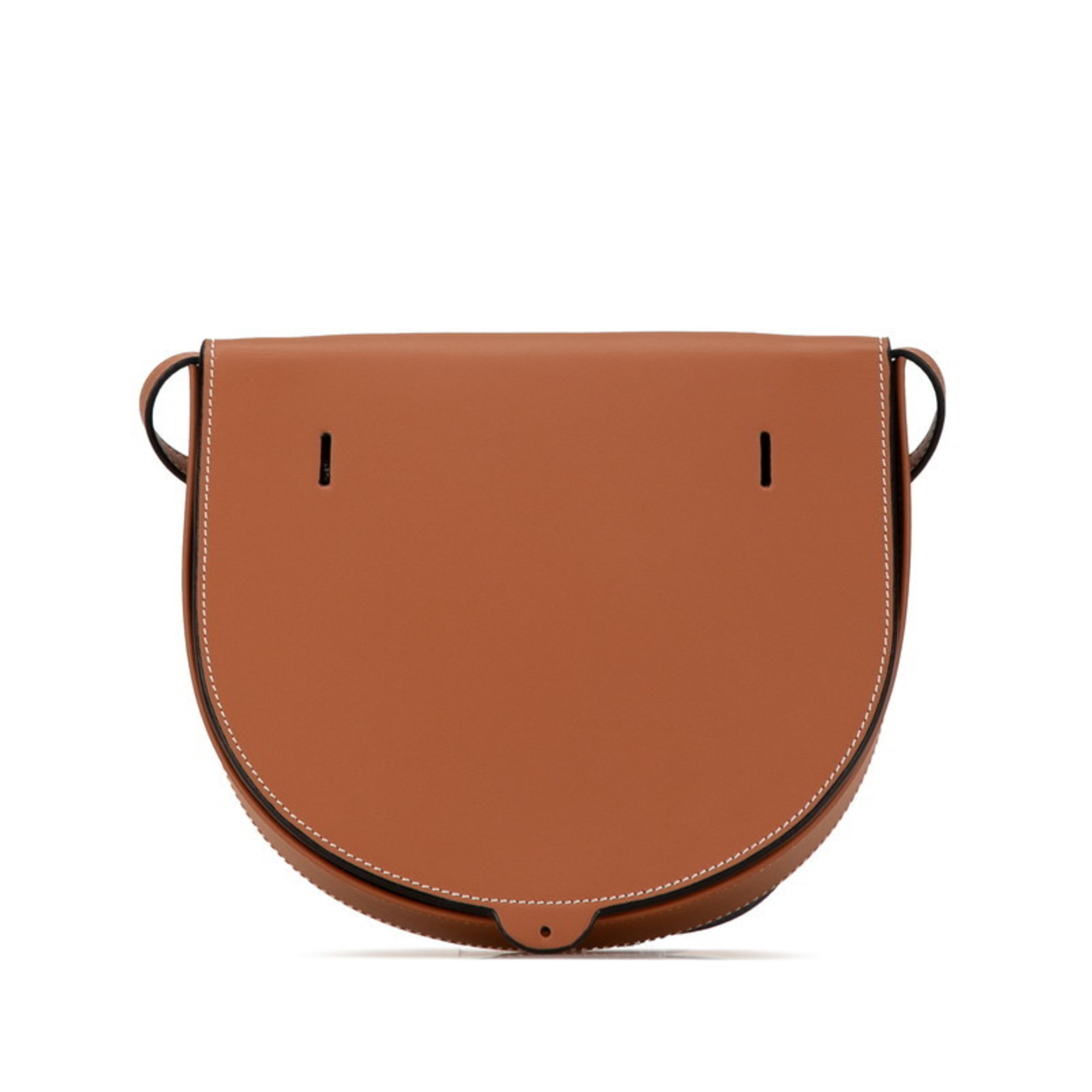 LOEWE Anagram Shoulder Bag Brown Leather Women's