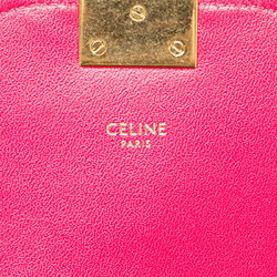 Celine Small C Quilted Chain Shoulder Bag Pink Gold Calf Leather Women's CELINE