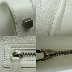 Celine Luggage Micro Shopper Women's Handbag 189793 Leather White