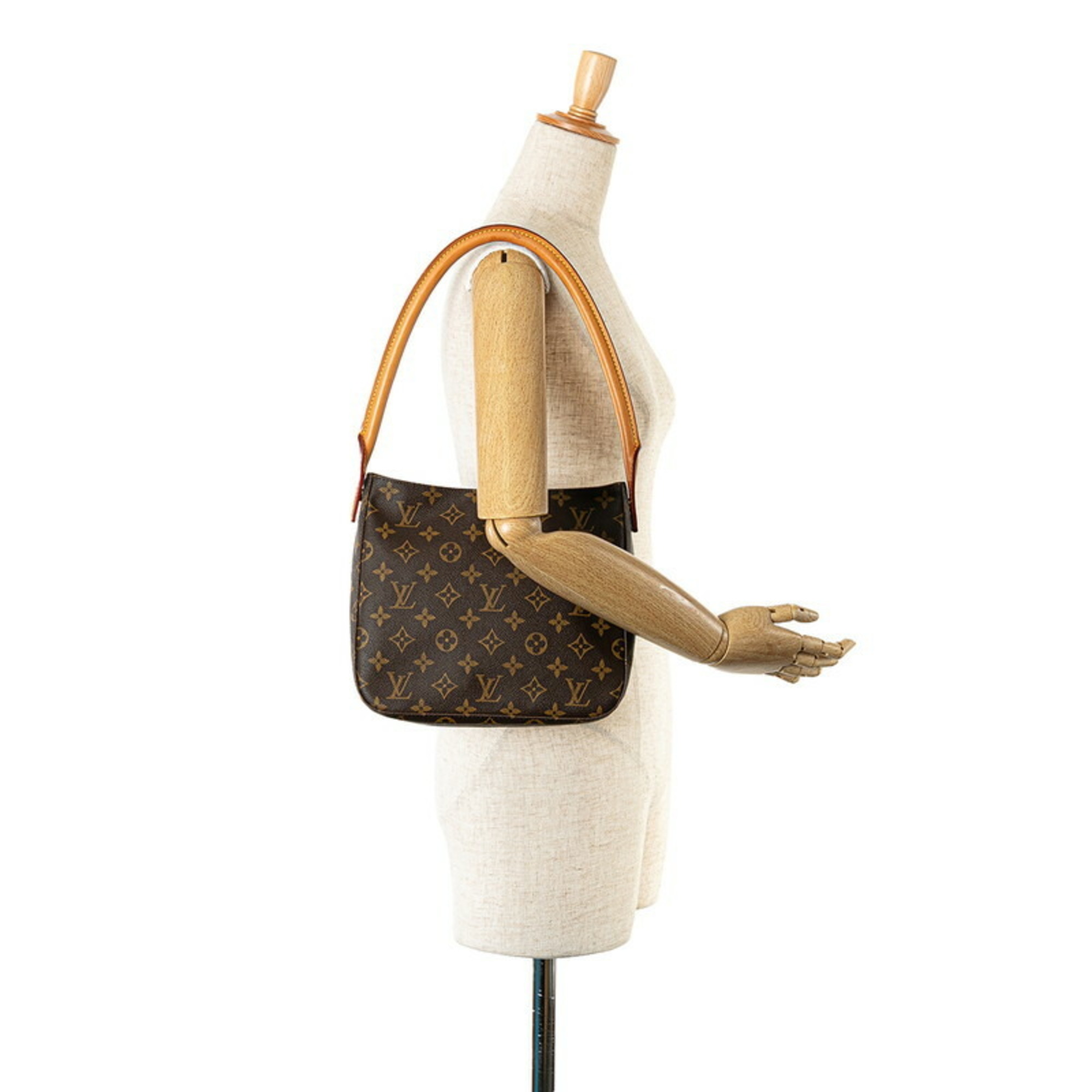 Louis Vuitton Monogram Looping MM Shoulder Bag Handbag M51146 Brown PVC Leather Women's LOUIS VUITTON