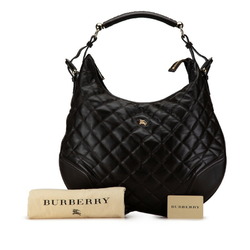 Burberry quilted bag handbag brown leather ladies BURBERRY