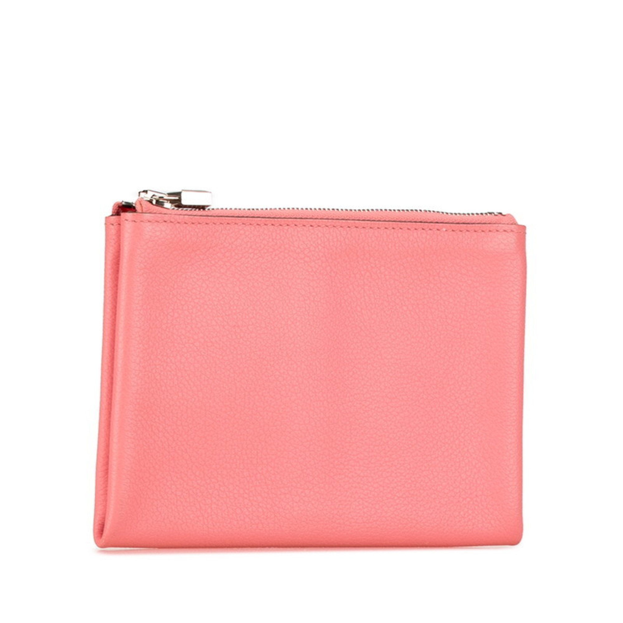 Hermes Atou 14 PM Pouch Evercolor Pink Swift Leather Women's HERMES