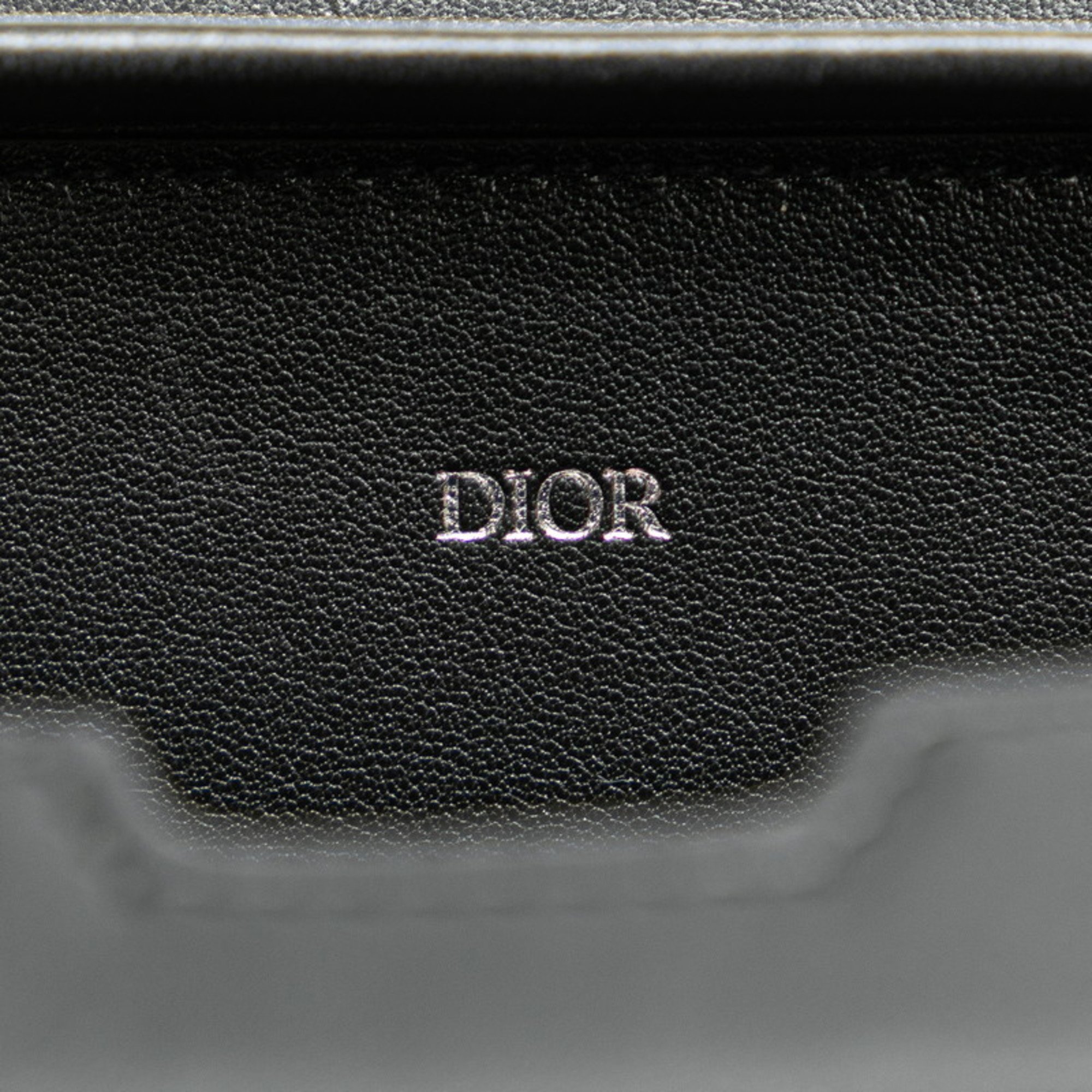 Christian Dior Dior Bag Shoulder 10 BO 0211 Black Leather Women's