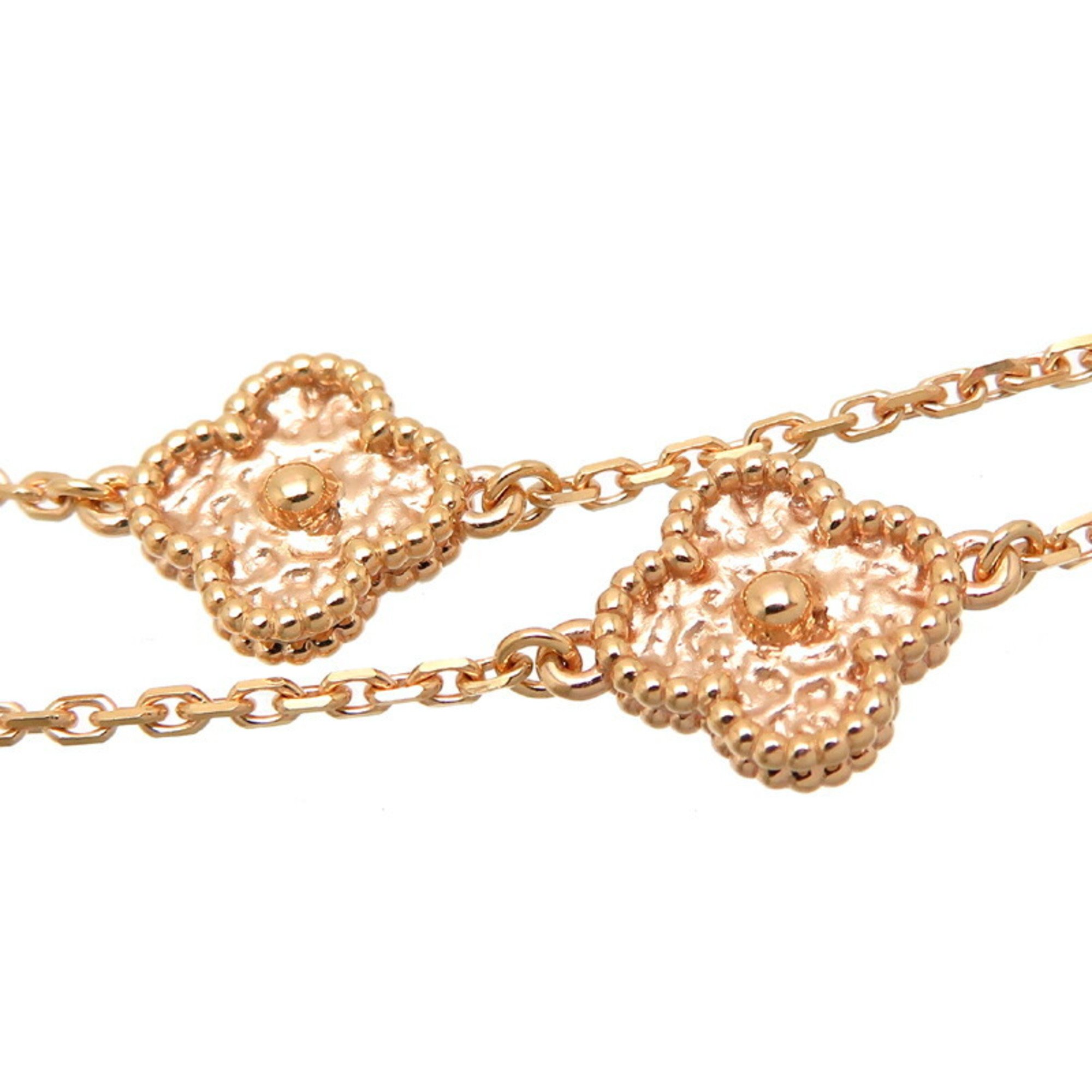 Van Cleef & Arpels Sweet Alhambra 16 motif long women's necklace VCAR08DG00 750 pink gold