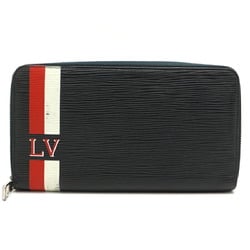 Louis Vuitton Marquee Zippy Organizer with Initials for Women and Men Long Wallet M61590 Epi Blue Nuit (Blue)