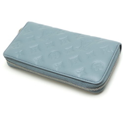 Louis Vuitton Coussin Zippy Wallet, Limited Edition Color, Women's Long M81707, Lambskin, Blue Glacier (Blue)