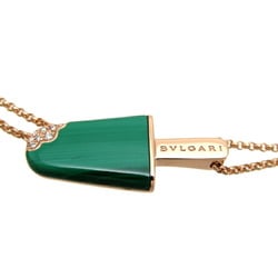 Bvlgari Malachite Gelati Women's Necklace 356186 750 Pink Gold