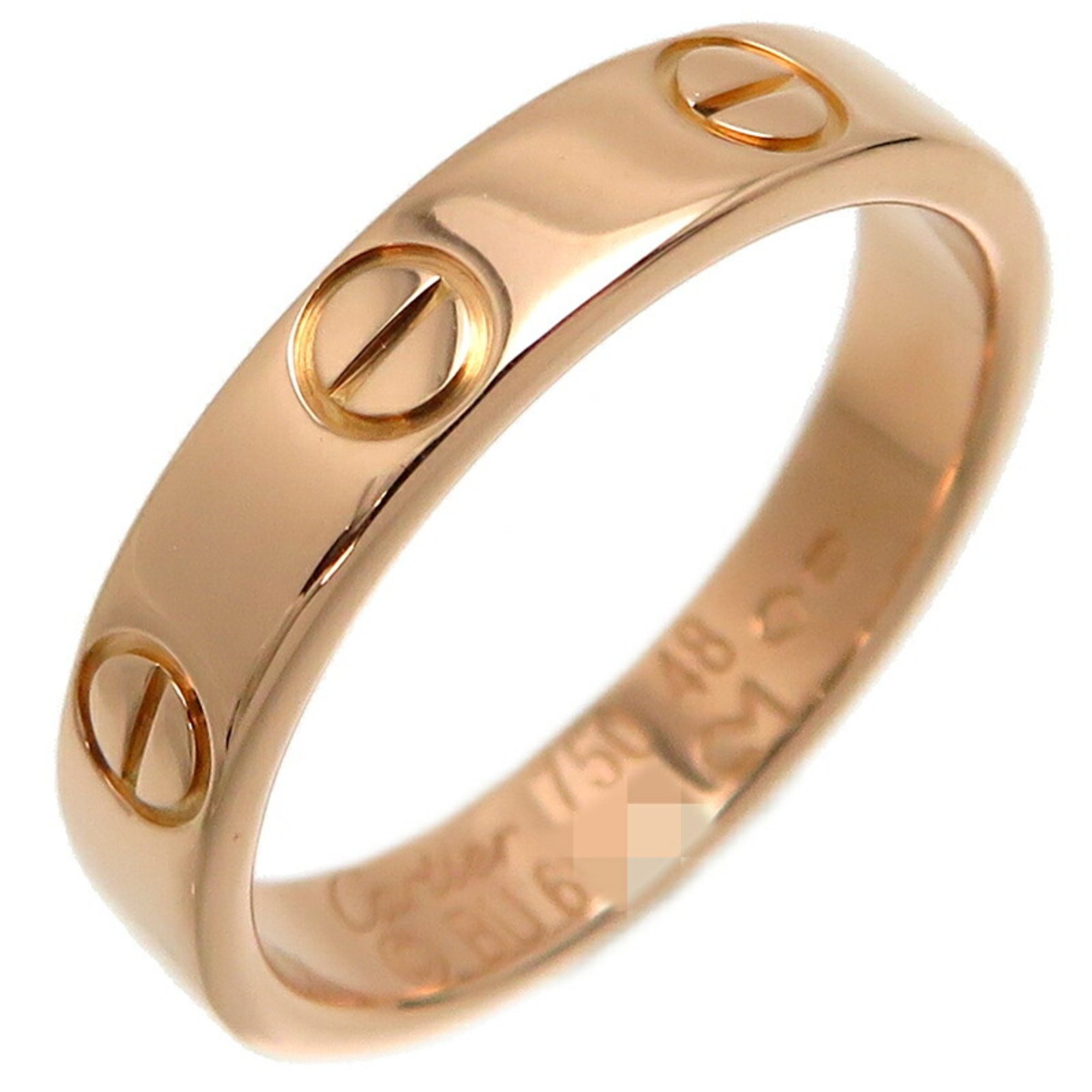 Cartier #48 Love Ladies Ring, 750 Pink Gold, Size 8