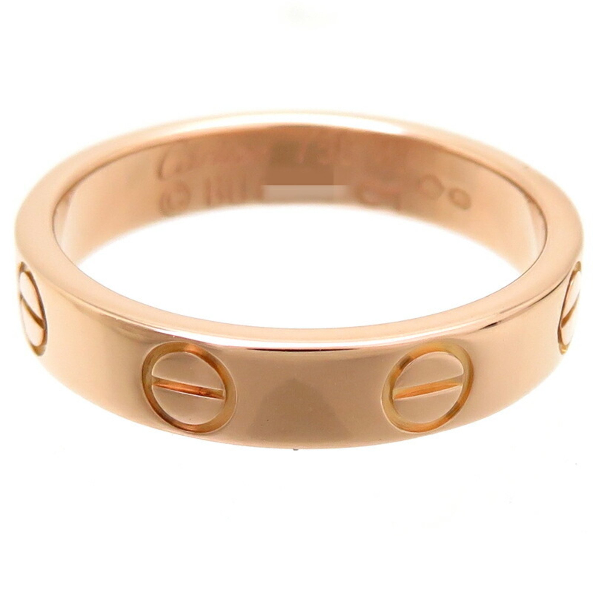 Cartier #48 Love Ladies Ring, 750 Pink Gold, Size 8