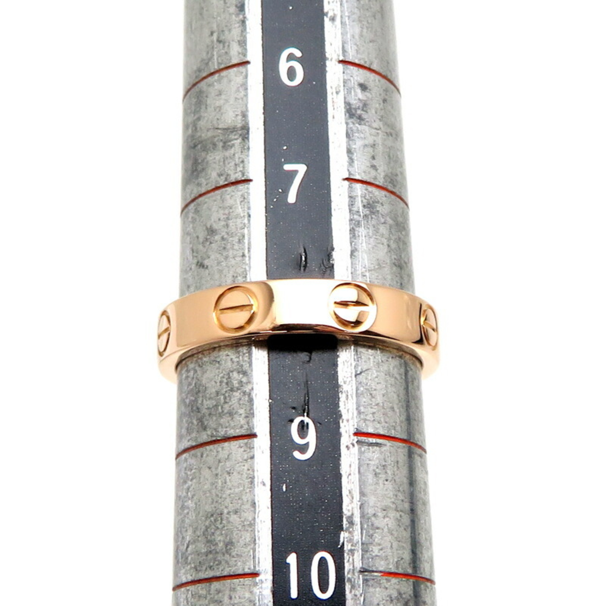 Cartier #48 Love Ladies Ring, 750 Pink Gold, Size 8