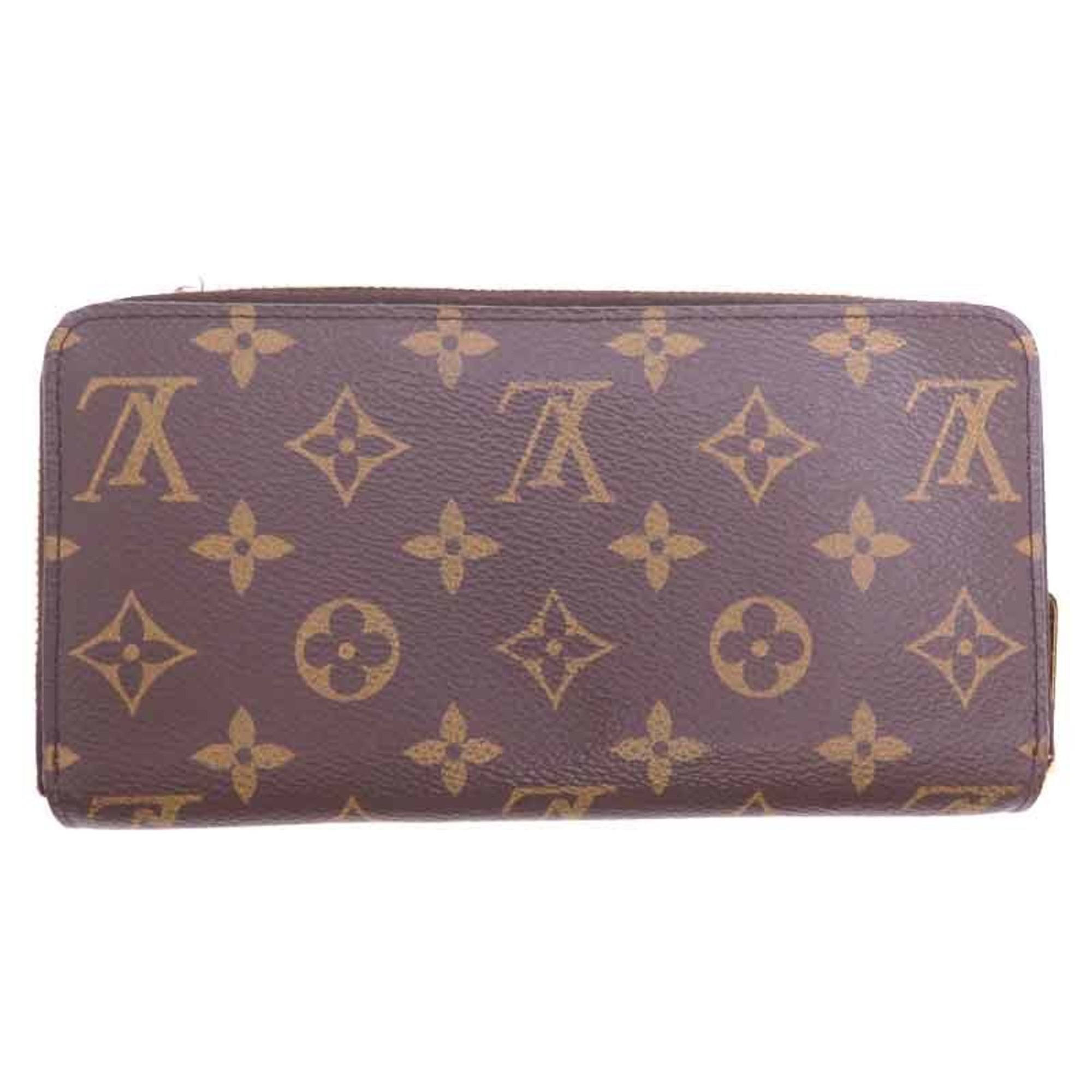 Louis Vuitton Zippy Wallet, torn, pet odor, ladies and men's long wallet M42616 Monogram Brown