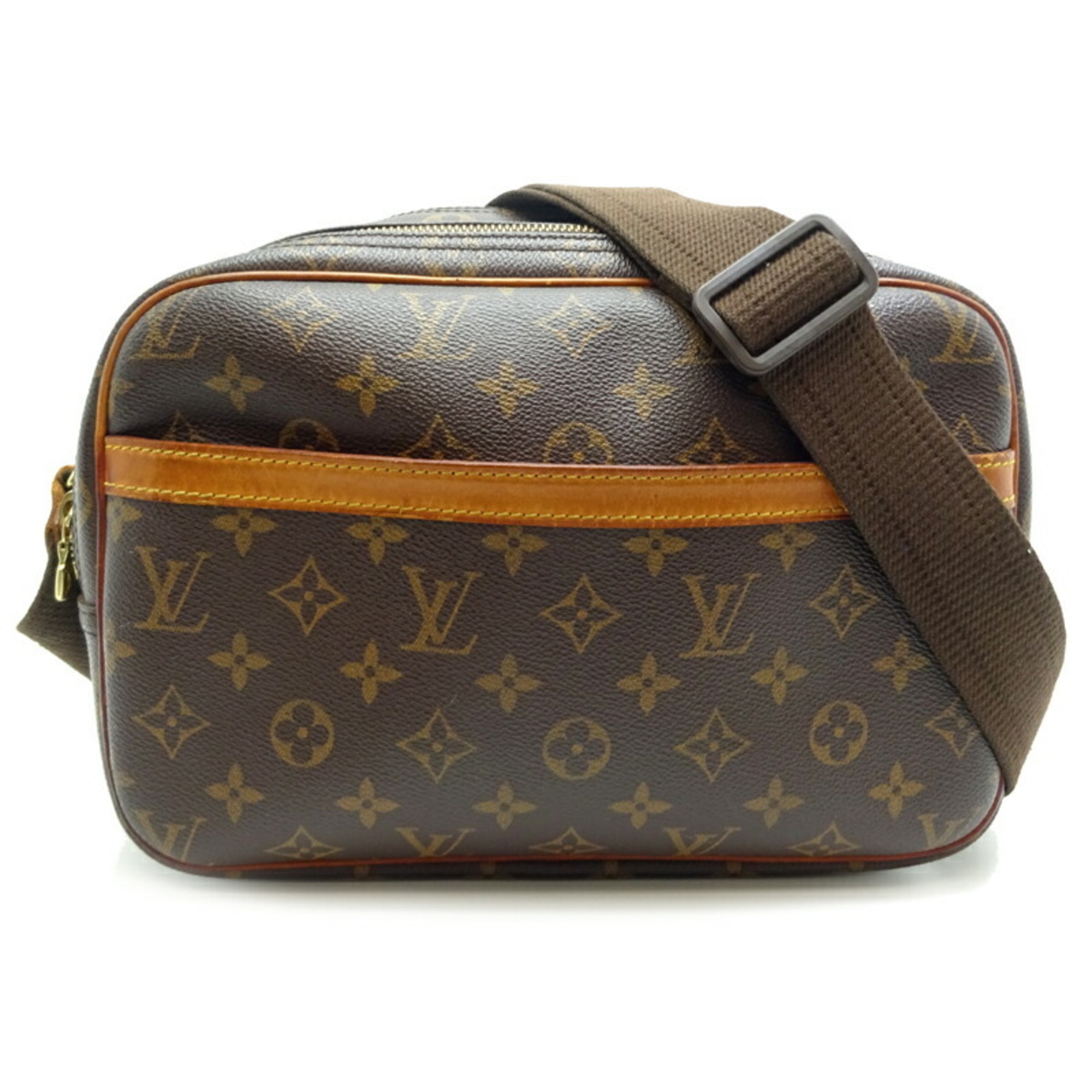 Louis Vuitton Reporter PM Women's and Men's Shoulder Bag M45254 Monogram Brown