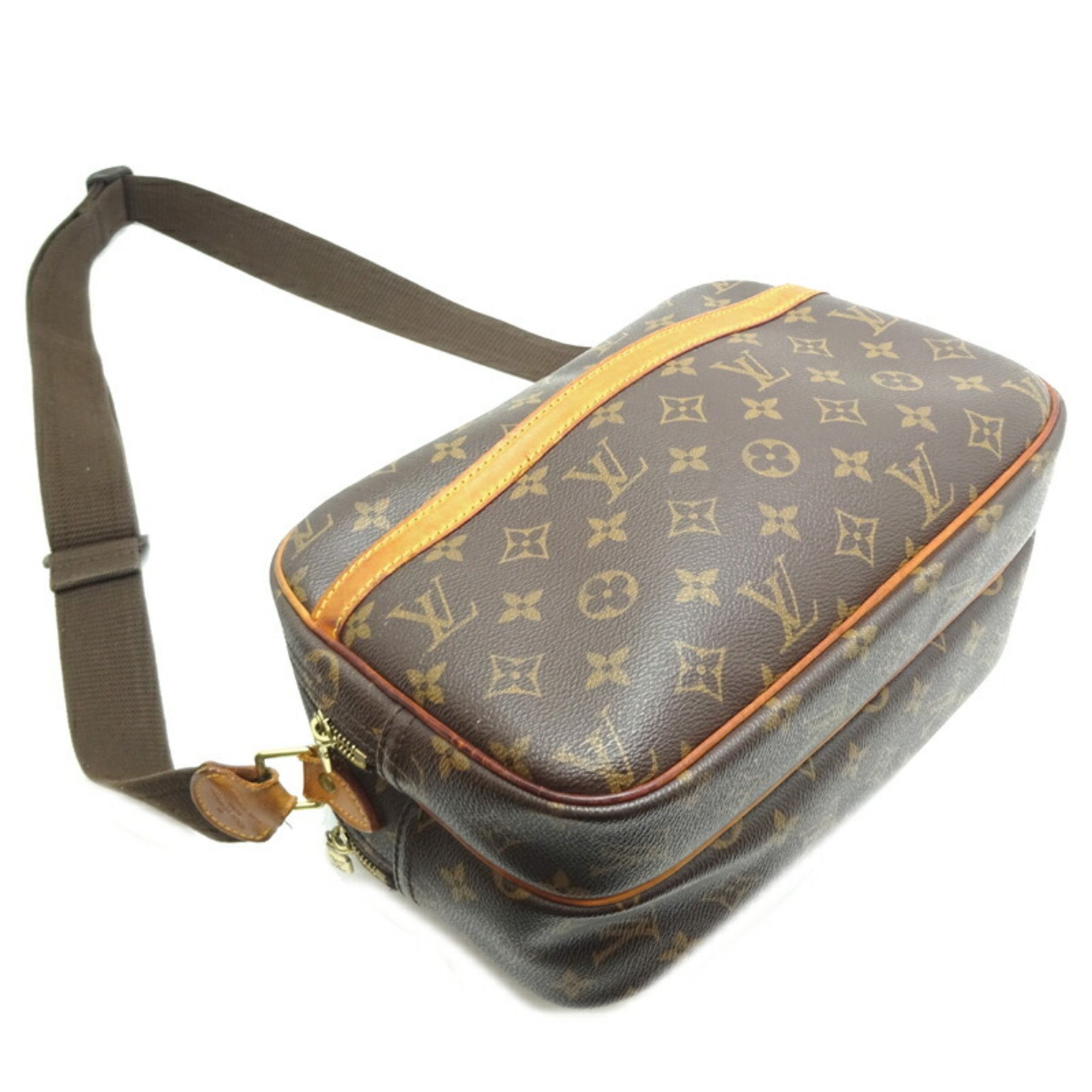 Louis Vuitton Reporter PM Women's and Men's Shoulder Bag M45254 Monogram Brown