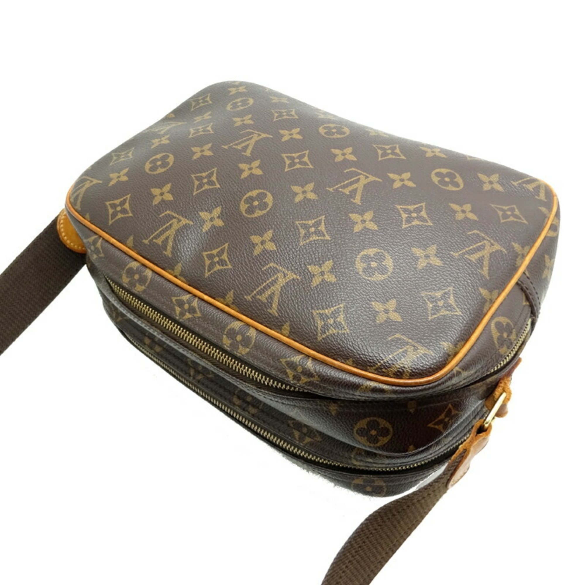 Louis Vuitton Reporter PM Women's and Men's Shoulder Bag M45254 Monogram Brown